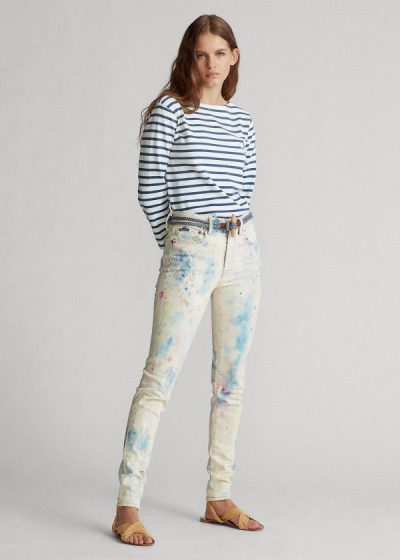 Calças De Ganga Polo Ralph Lauren Tompkins High-Rise Skinny Mulher 52876-FSER